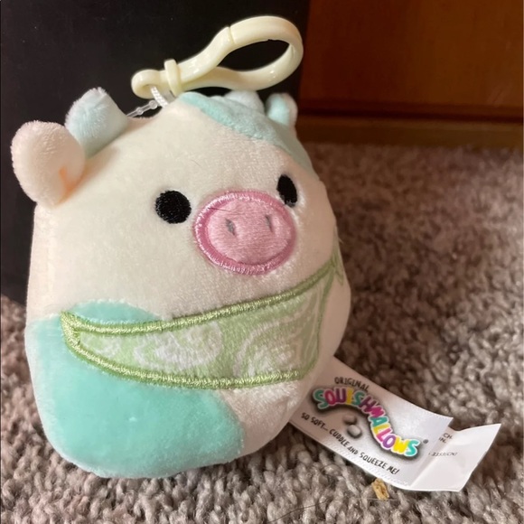 Cow Squishmallow Keychain - Picture 2 of 3